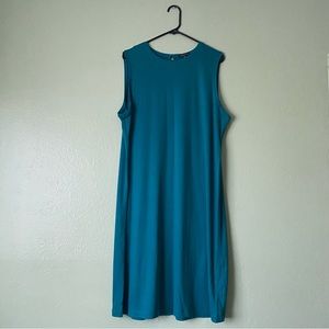 Eileen Fisher Teal Midi Dress